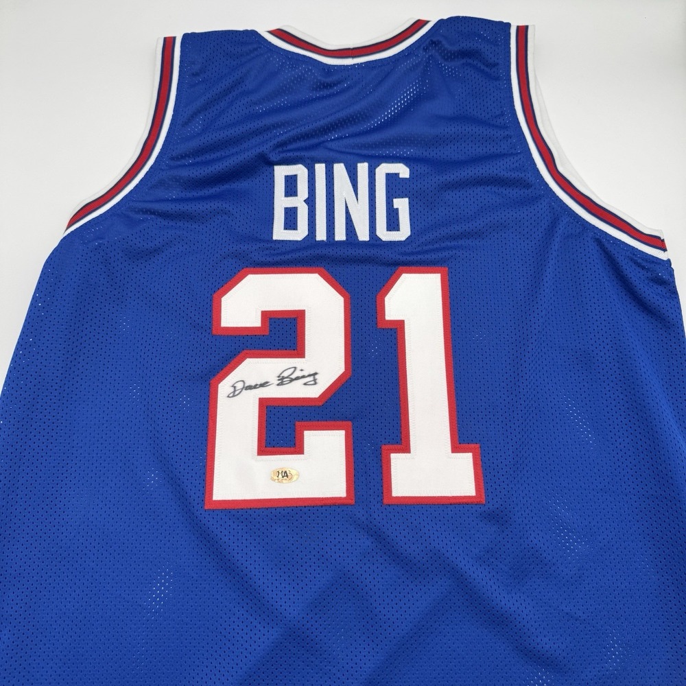 Dave Bing Signed Detroit Pistons Custom Jersey Autographed BAS COA Basketball